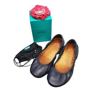 Tieks California Navy sz 9 Leather Ballet Flats